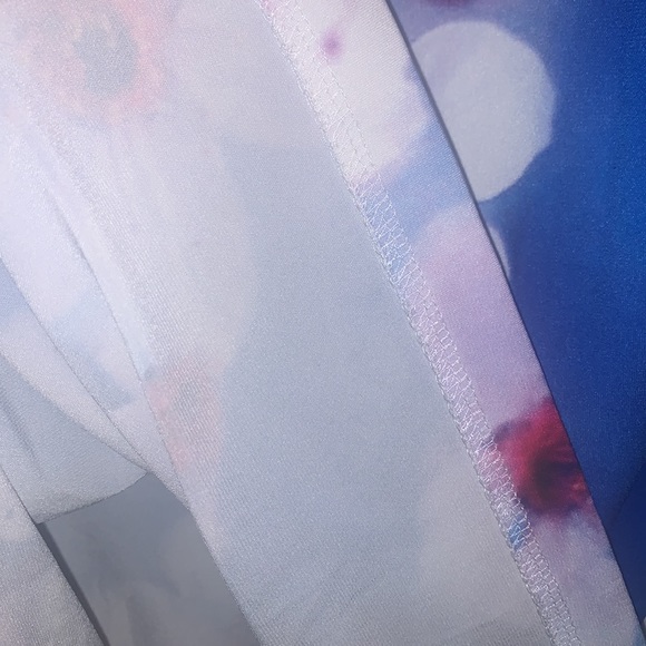 Calvin Klein Blue Bold Floral Sleeveless Dress - Picture 11 of 13